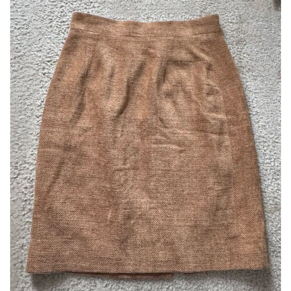 Griffith Gray for St John Brown Luxe Wool Blend Skirt Women’s Size 4 Career - Picture 1 of 7